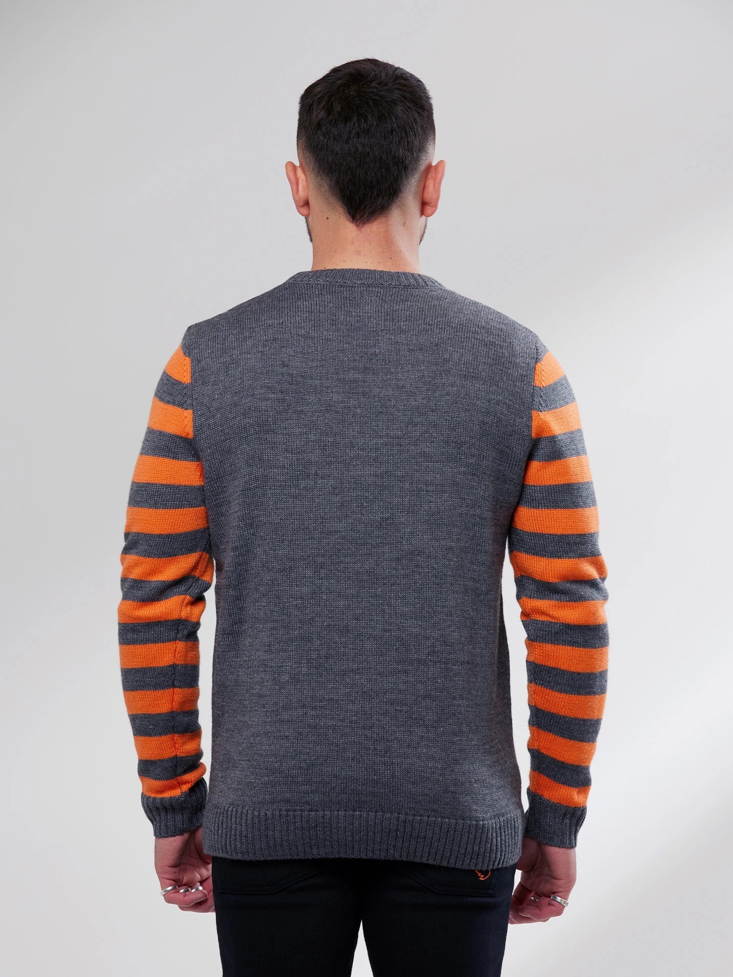 Grey and hot sale orange sweater